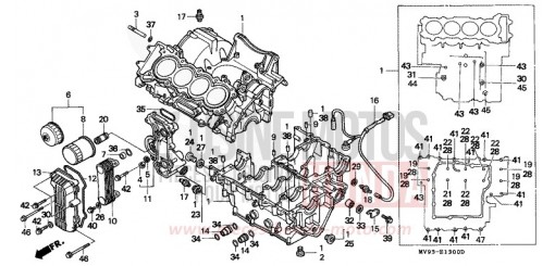 JEU DE CARTER MOTEUR CBR600FN de 1992